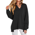 Ember | Women's Oversized V-Neck Sweatshirt Tunic Long Sleeve