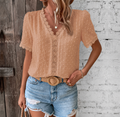 Camille | Women's V-Neck Lace Blouse