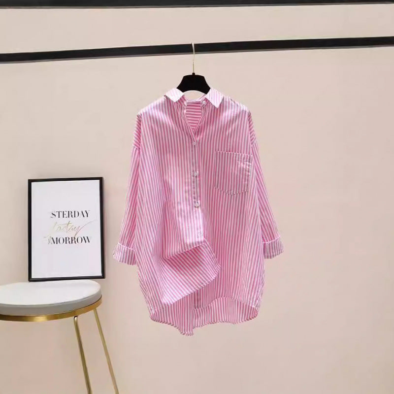 Daphne | Women's Striped Oversized Long Sleeve Shirt