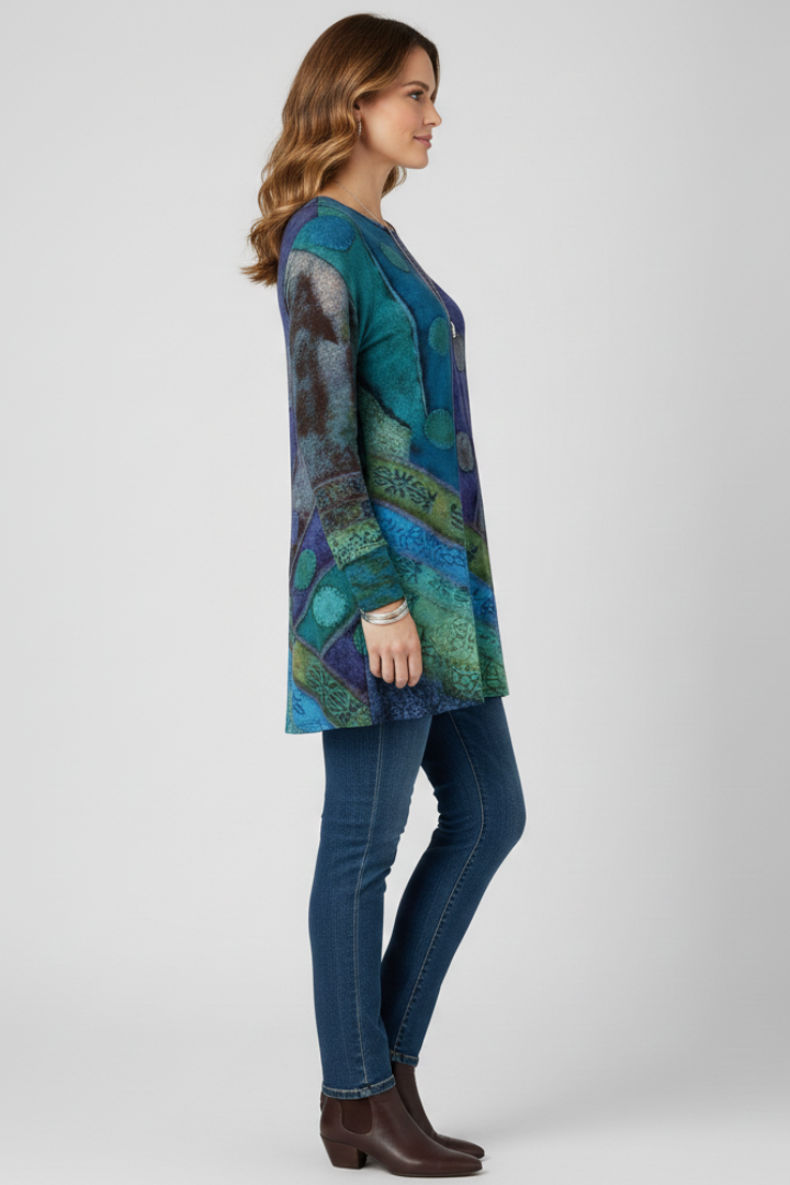 Lorelei | Women's Patchwork Long Sleeve Tunic