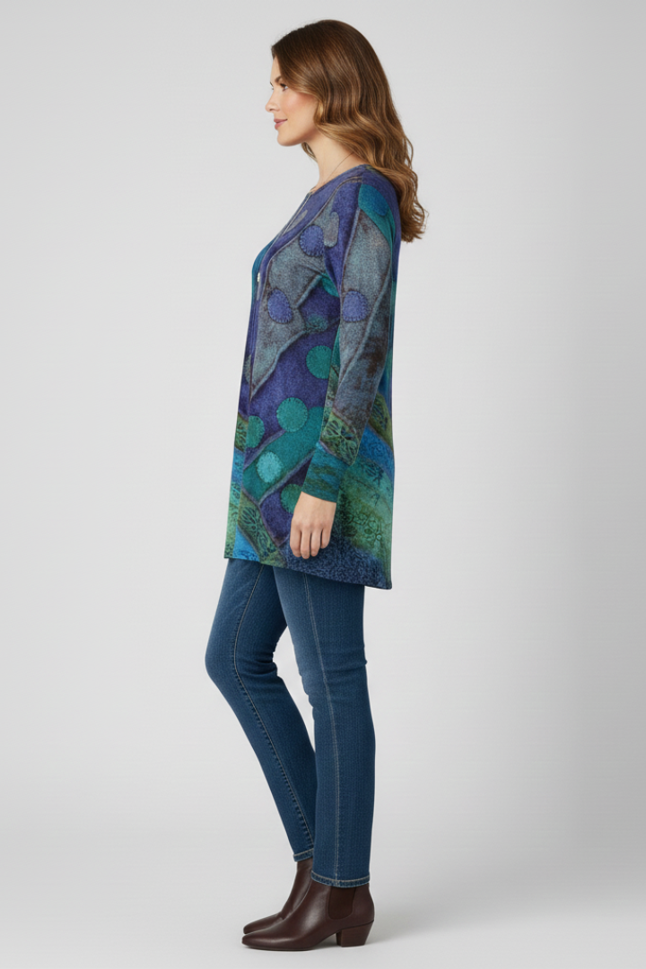 Lorelei | Women's Patchwork Long Sleeve Tunic