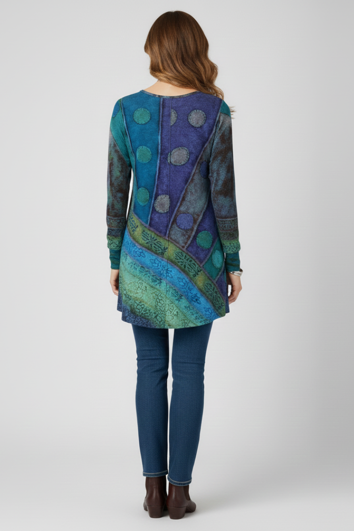 Lorelei | Women's Patchwork Long Sleeve Tunic