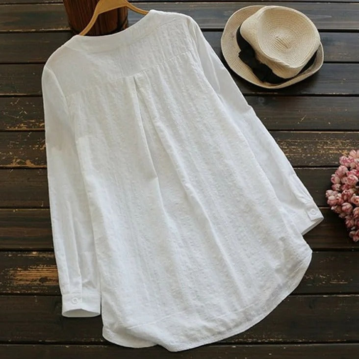 Marlowe | Women's Round Neck Long Sleeve Blouse