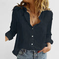 Winifred | Women's V-Neck Button Down Long Sleeve Blouse