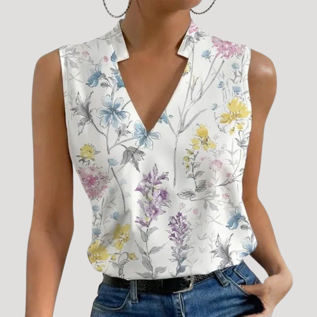 Zinnia | Women's Wrap Front Sleeveless Blouse